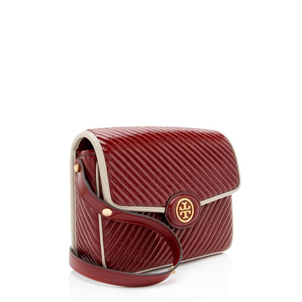 Tory Burch Quilted Patent Leather Robinson Shoulder Bag - Picture 2 of 12